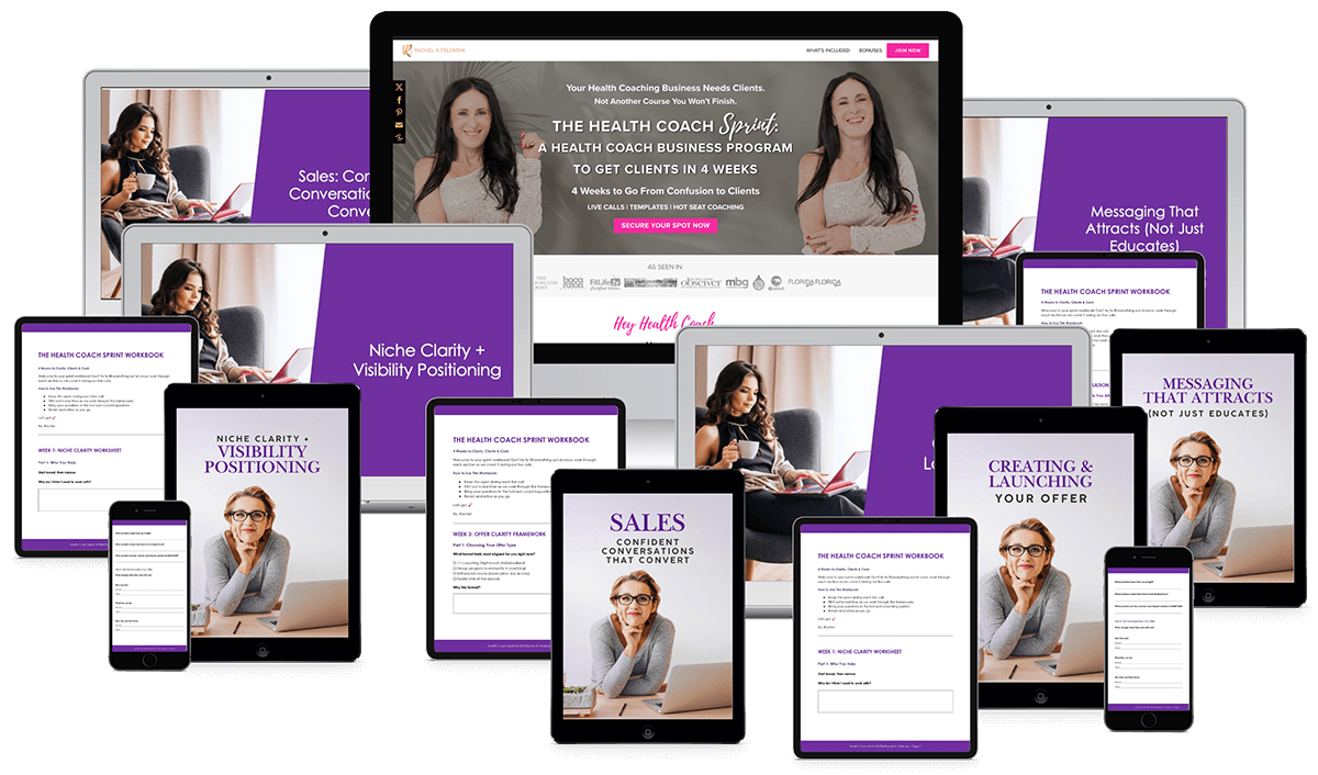 The Health Coach Sprint Materials Collage